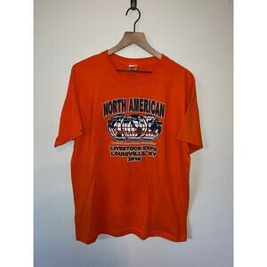 2010 North American Livestock Expo Louisville KY Orange Shirt Large